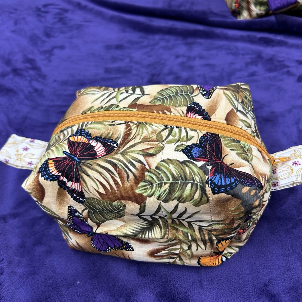 Floral Butterfly Print Women's Bag